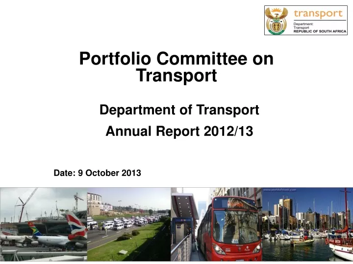 portfolio committee on transport