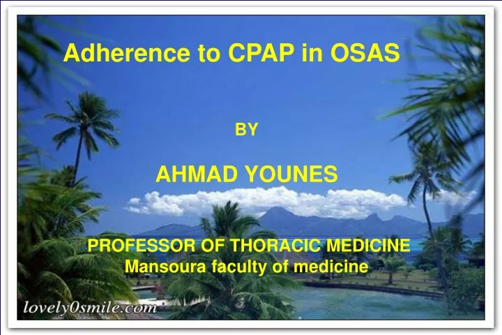 adherence to cpap in osas