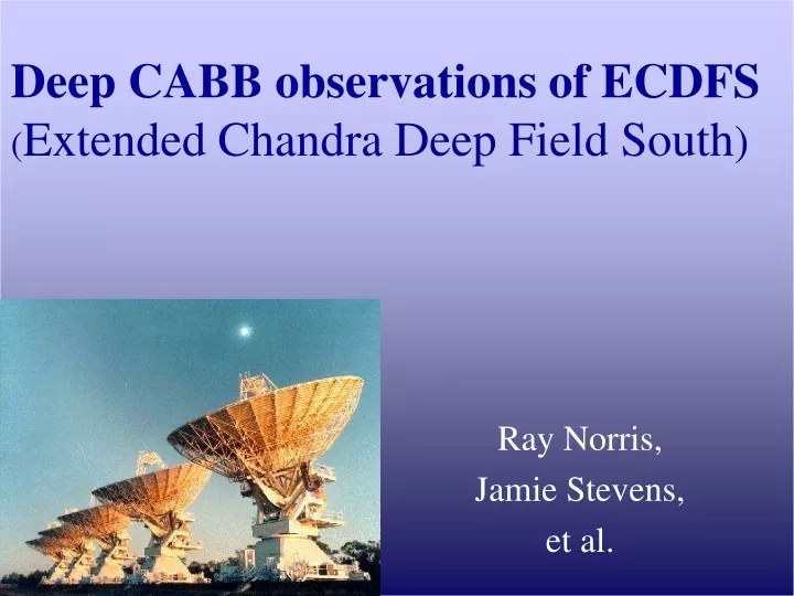 deep cabb observations of ecdfs extended chandra deep field south