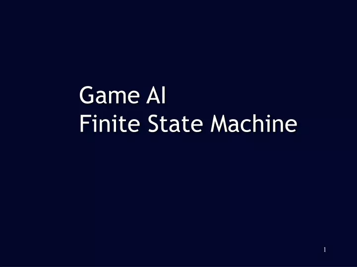 game ai finite state machine