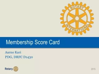 Membership Score  Card