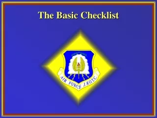 The Basic Checklist