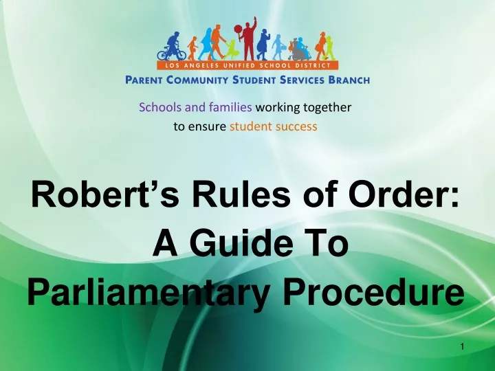 robert s rules of order a guide to parliamentary