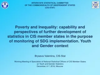 Interstate  statistical  committee OF  THE  COMMONWEALTH OF  INDEPENDENT  STATES ( cis-sTAT )