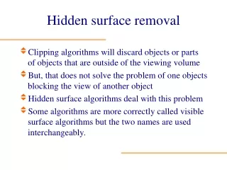 Hidden surface removal