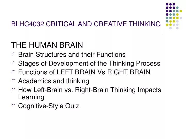 blhc4032 critical and creative thinking