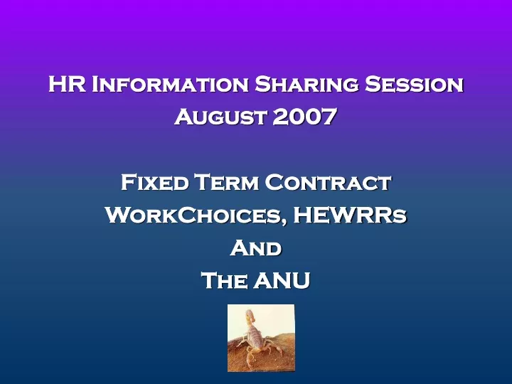 hr information sharing session august 2007 fixed