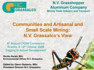N.V. Grasshopper Aluminum Company Mining Trade Industry and Transport
