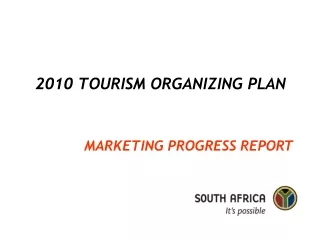 2010 TOURISM ORGANIZING PLAN