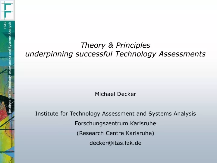 theory principles underpinning successful