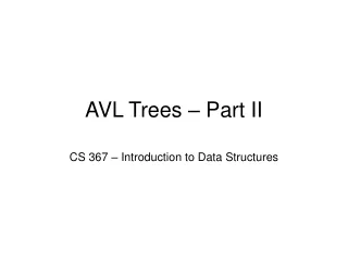 AVL Trees – Part II