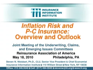 Inflation Risk and P-C Insurance: Overview and Outlook