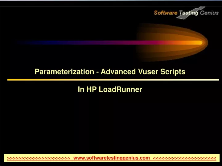 parameterization advanced vuser scripts