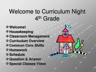 Welcome to Curriculum Night 4 th  Grade