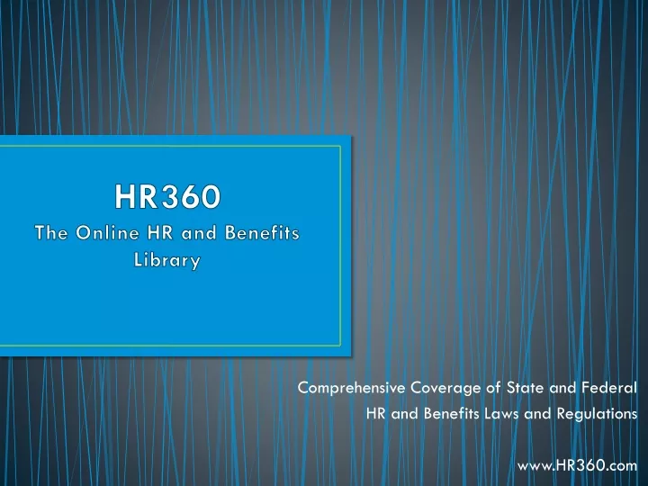 hr360 the online hr and benefits library