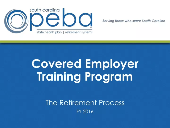 covered employer training program