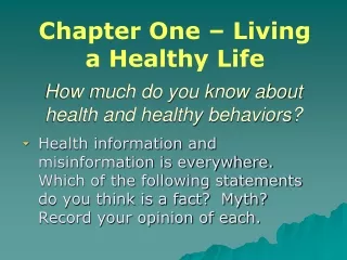 How much do you know about health and healthy behaviors?