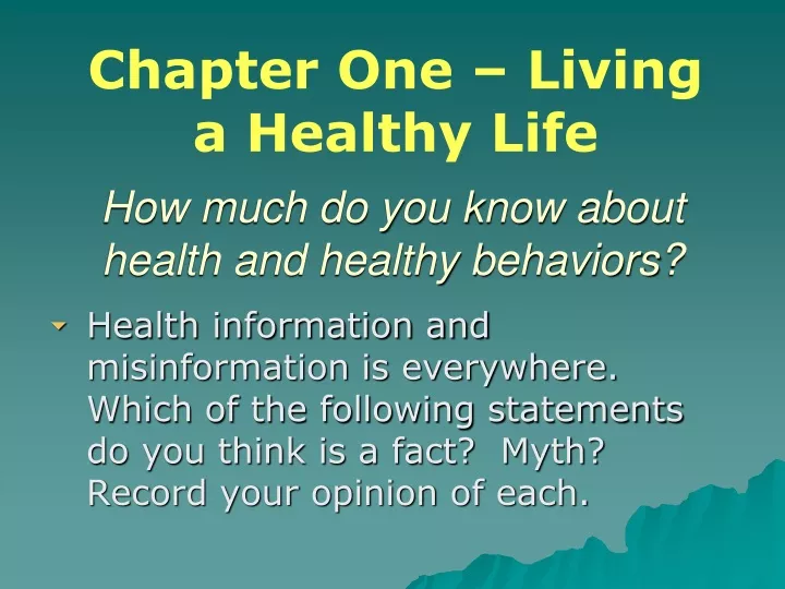 how much do you know about health and healthy behaviors