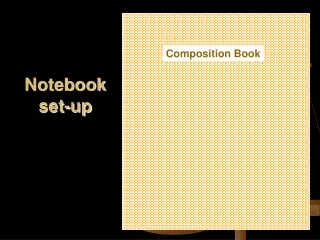 Notebook set-up