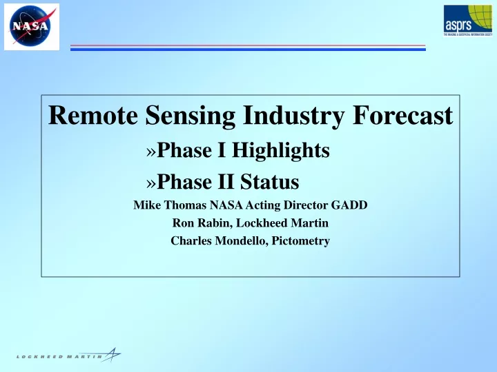 remote sensing industry forecast phase