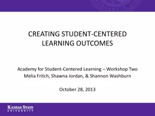 Academy for Student-Centered Learning – Workshop Two