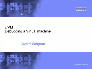 z/VM Debugging a Virtual machine