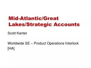 Mid-Atlantic/Great Lakes/Strategic Accounts