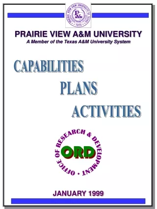 PRAIRIE VIEW A&amp;M UNIVERSITY A Member of the Texas A&amp;M University System