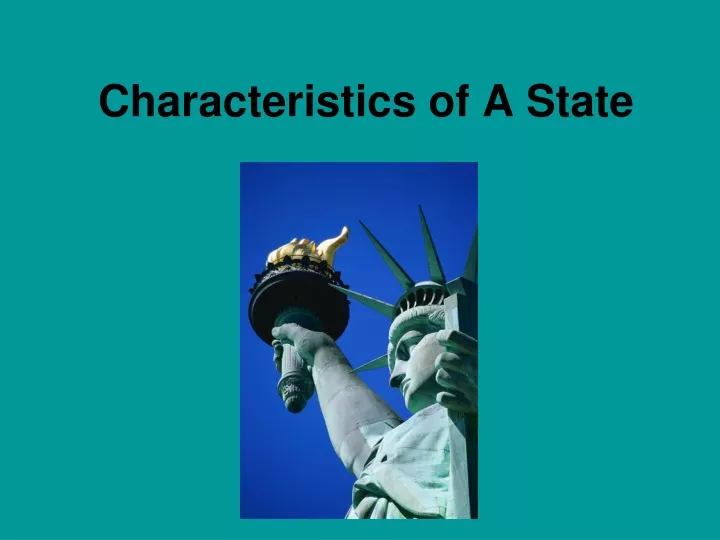 characteristics of a state