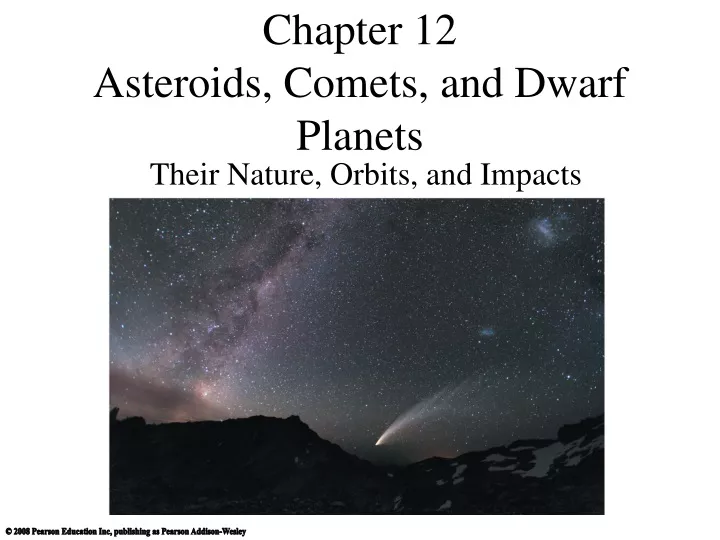 chapter 12 asteroids comets and dwarf planets
