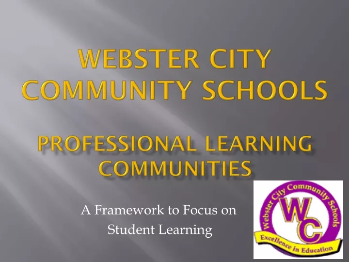 webster city community schools professional learning communities