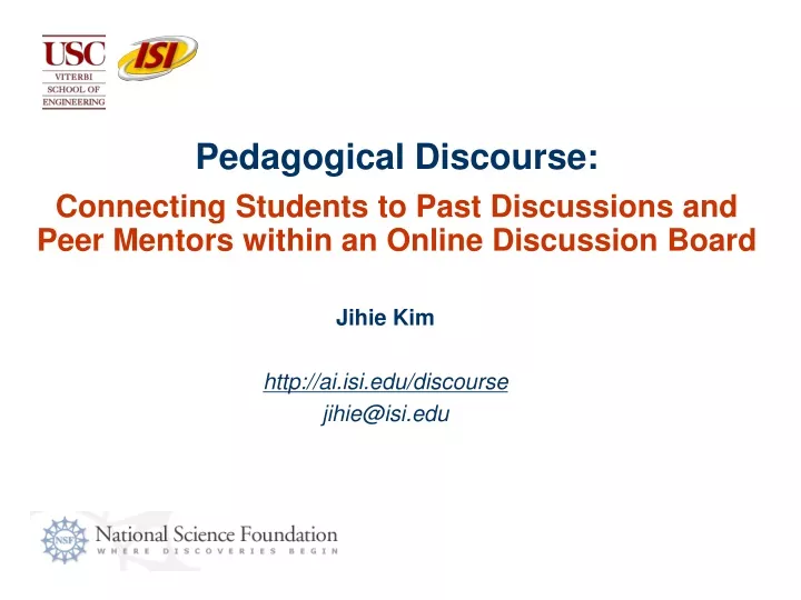 pedagogical discourse connecting students to past