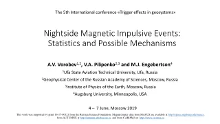 Nightside Magnetic Impulsive Events: Statistics and Possible Mechanisms