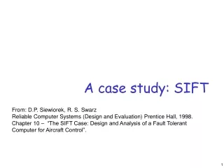 A case study: SIFT