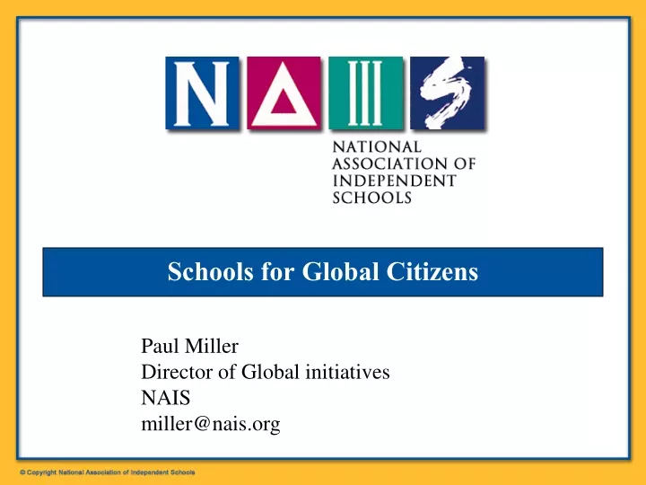 schools for global citizens