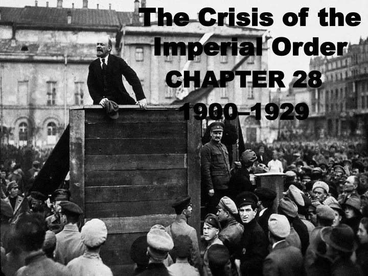 the crisis of the imperial order