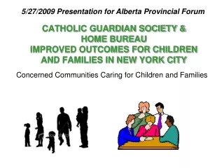 Concerned Communities Caring for Children and Families