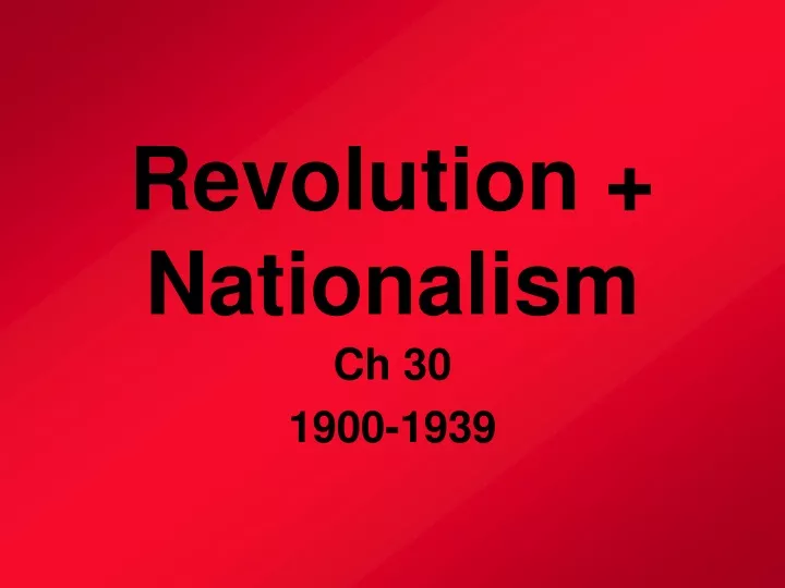 revolution nationalism