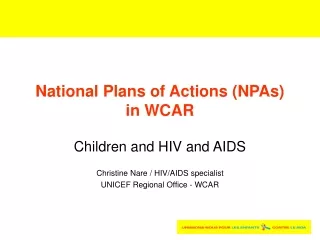 National Plans of Actions (NPAs) in WCAR