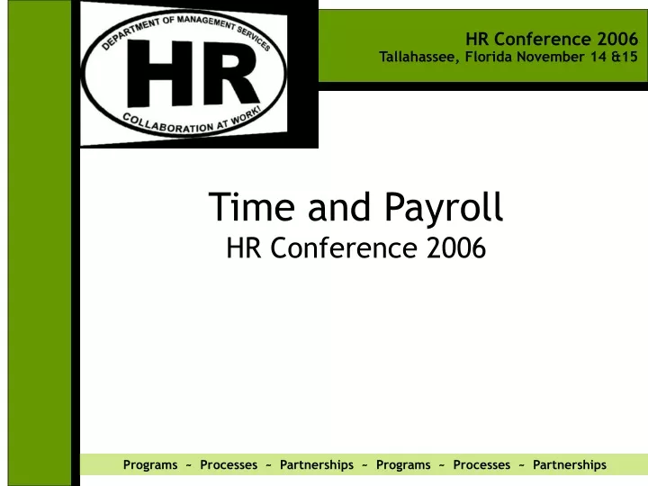 time and payroll hr conference 2006