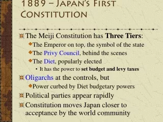 1889 – Japan’s First Constitution