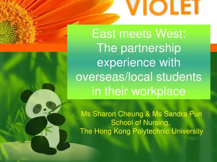 east meets west the partnership experience with