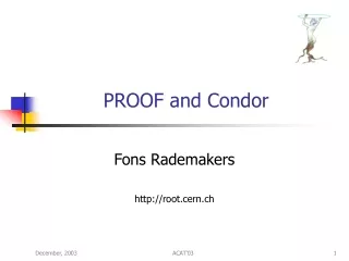PROOF and Condor