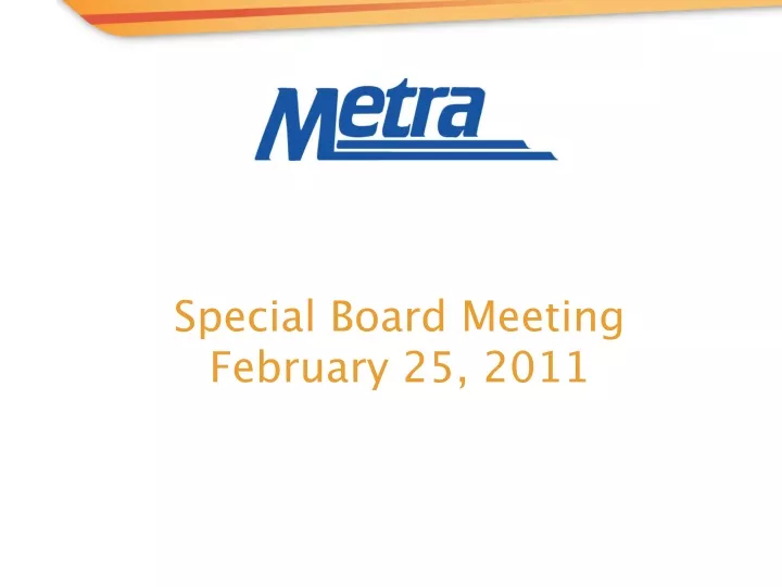special board meeting february 25 2011