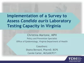 Implementation of a Survey to Assess  Candida auris  Laboratory Testing Capacity in Virginia