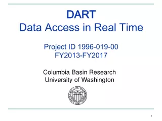 DART Data Access in Real Time  Project ID 1996-019-00 FY2013-FY2017