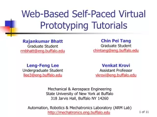 Web-Based Self-Paced Virtual Prototyping Tutorials