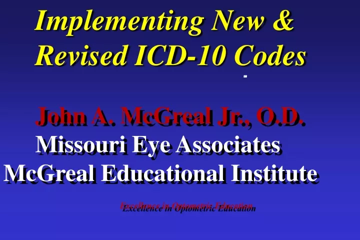 implementing new revised icd 10 codes