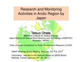 Tetsuo Ohata Research Institute for Global Change