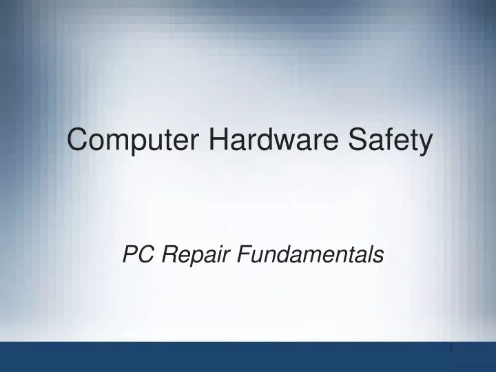 computer hardware safety